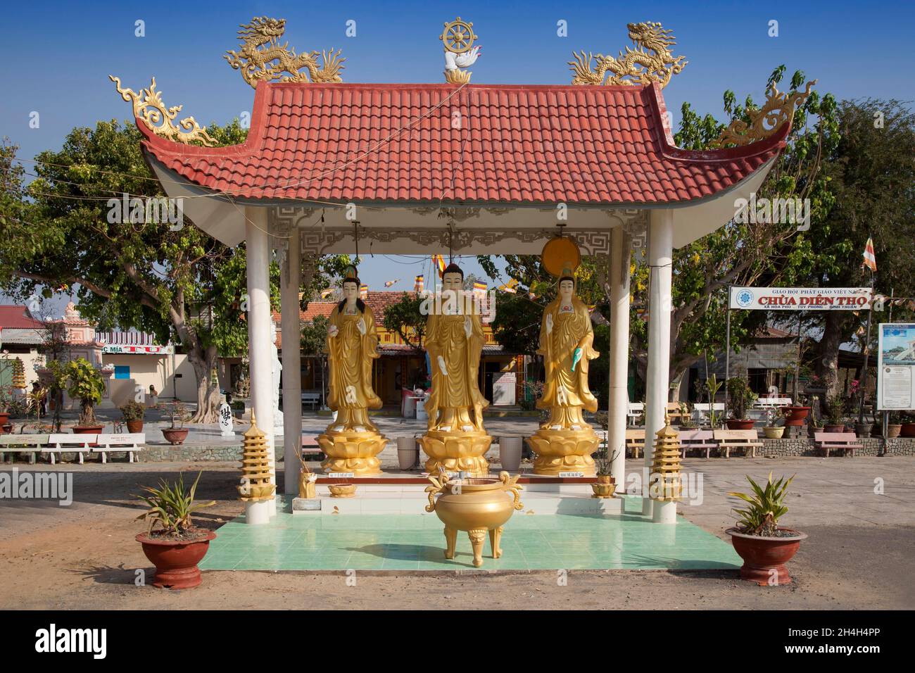 Chua Dien Tho Pagoda, vicino a Mui NE, Binh Thuan, Vietnam Foto Stock