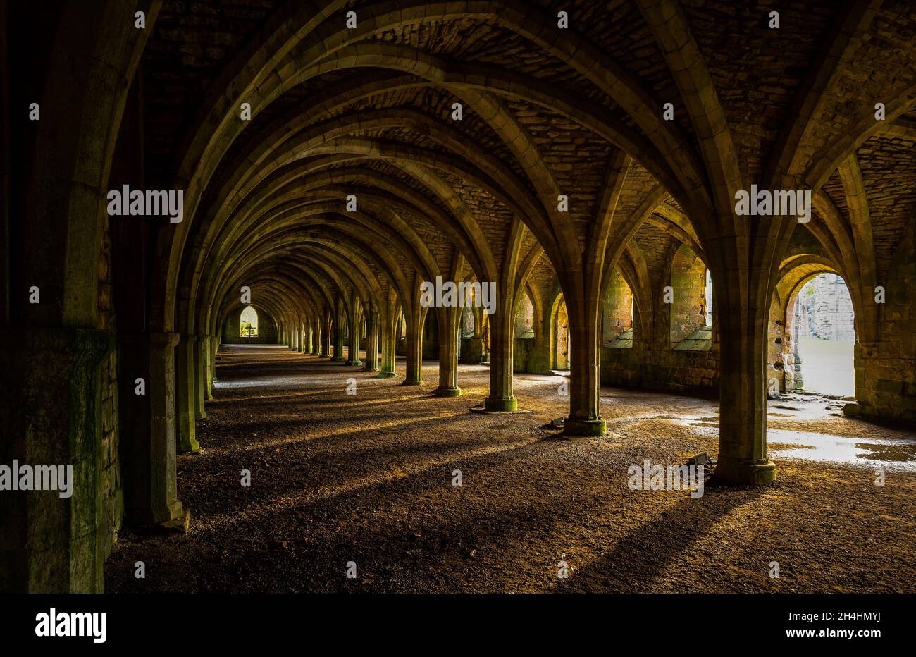 Fontane Abbey Yorkshire Inghilterra Regno Unito Foto Stock