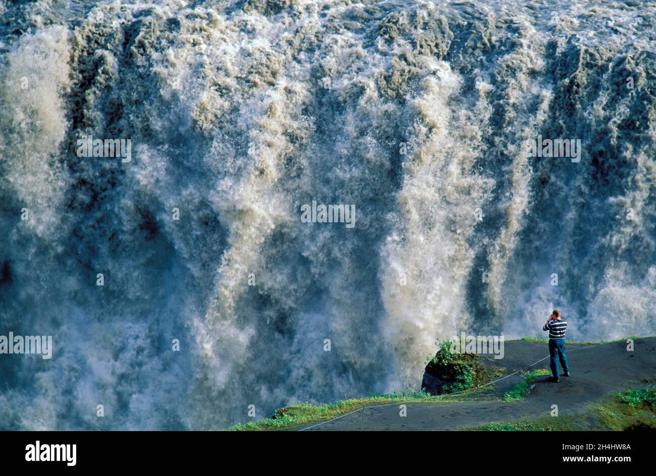 Islande. Chutes de Dettiff. Plus grande chutes d'eau d'Europe. // Islanda. Cascata Detifoss. La più grande cascata d'Europa. Foto Stock