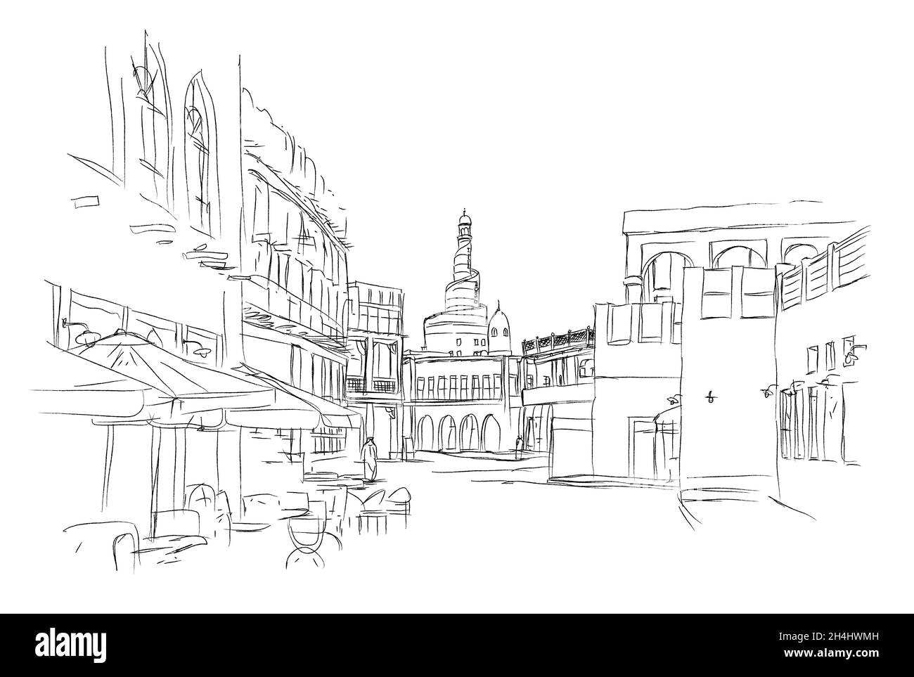 Monumenti storici in Qatar Foto Stock