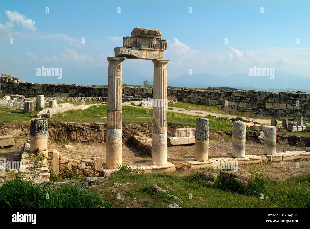 Turchia, patrimonio mondiale dell'UNESCO dell'antica Hierapolis Foto Stock