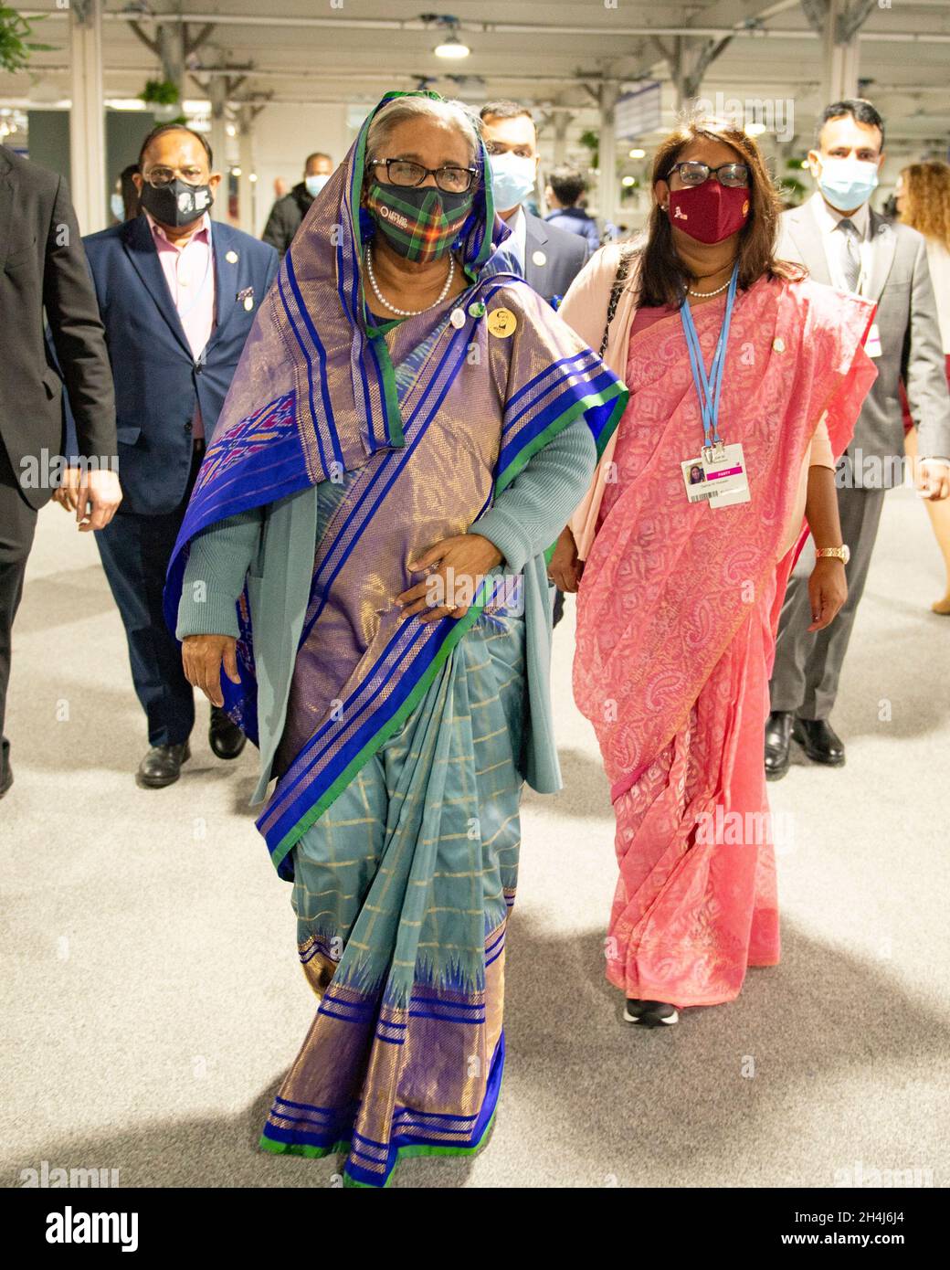 Glasgow, Scozia, Regno Unito. 2 novembre 2021 NELLA FOTO:Sheikh Hasina Wazed, primo ministro della Repubblica popolare del Bangladesh, visto alla COP26. Credito: Colin Fisher Foto Stock