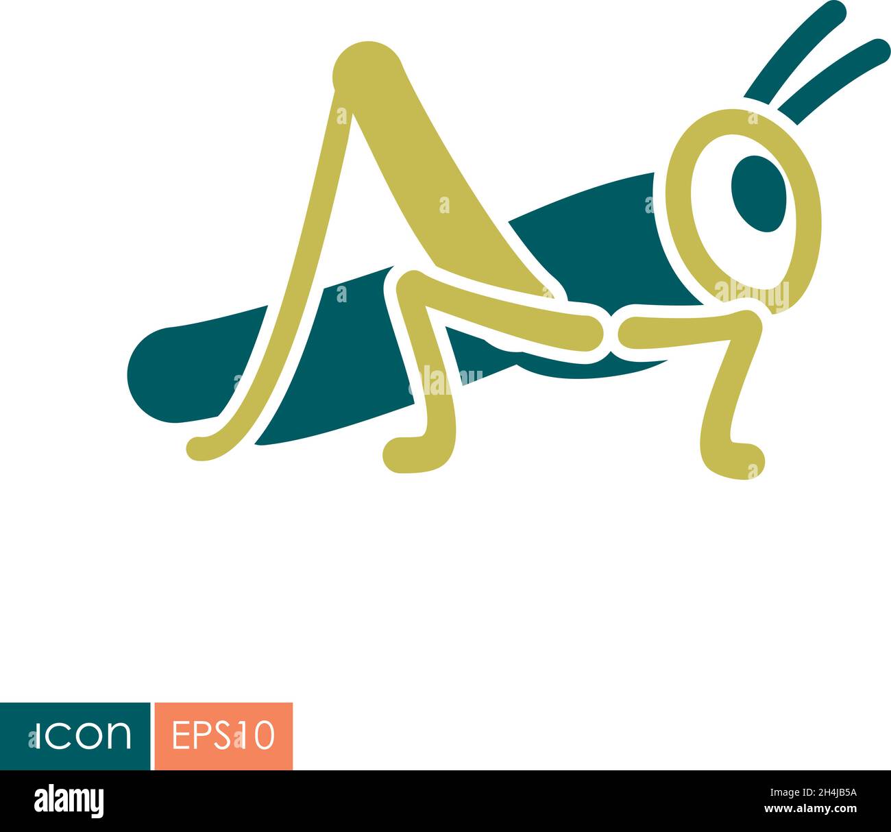 Grasshopper locust icona. Agricoltura segno. Simbolo grafico per il ...
