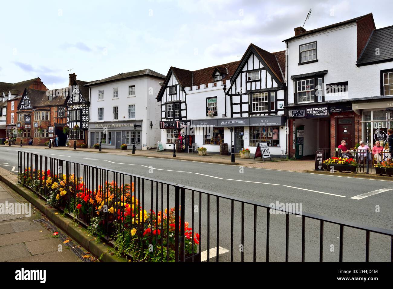 Henley-in-Arden High Street, Warwickshire, Regno Unito Foto Stock