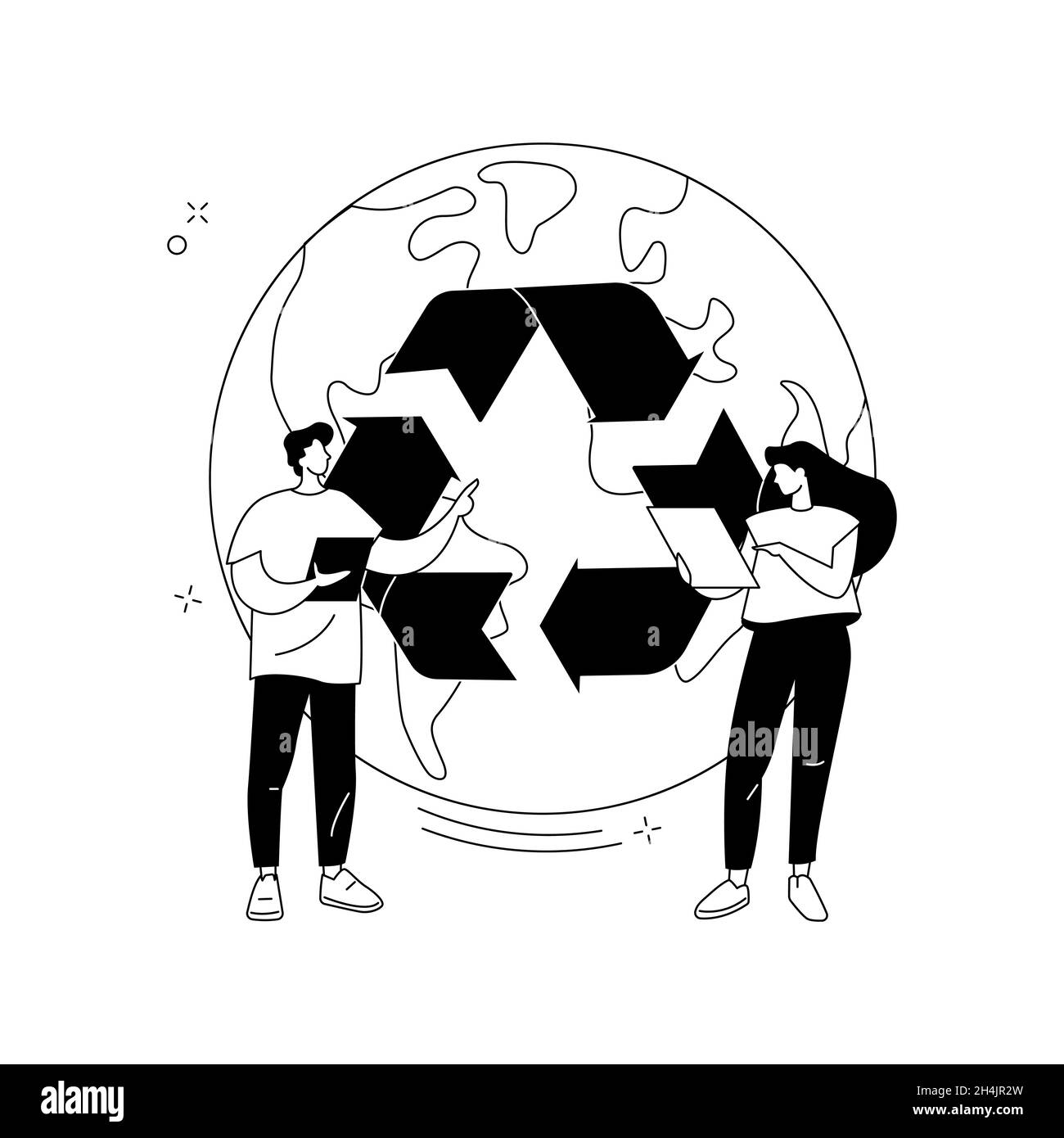 Gestione delle risorse concetto astratto illustrazione vettoriale. Illustrazione Vettoriale