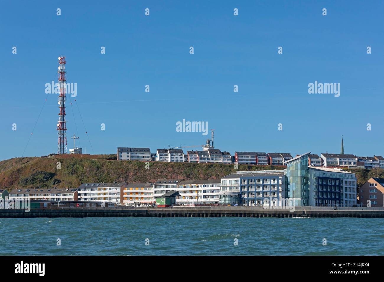 Unterland (Lower Land) e Oberland (Upper Land), Isola di Helgoland, Schleswig-Holstein, Germania Foto Stock