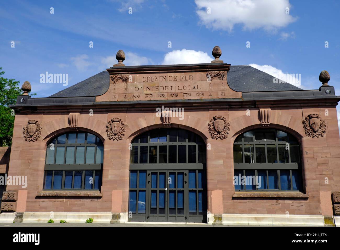 Francia, territorio di Belfort, Stazione ferroviaria di interesse locale, 1913 Foto Stock