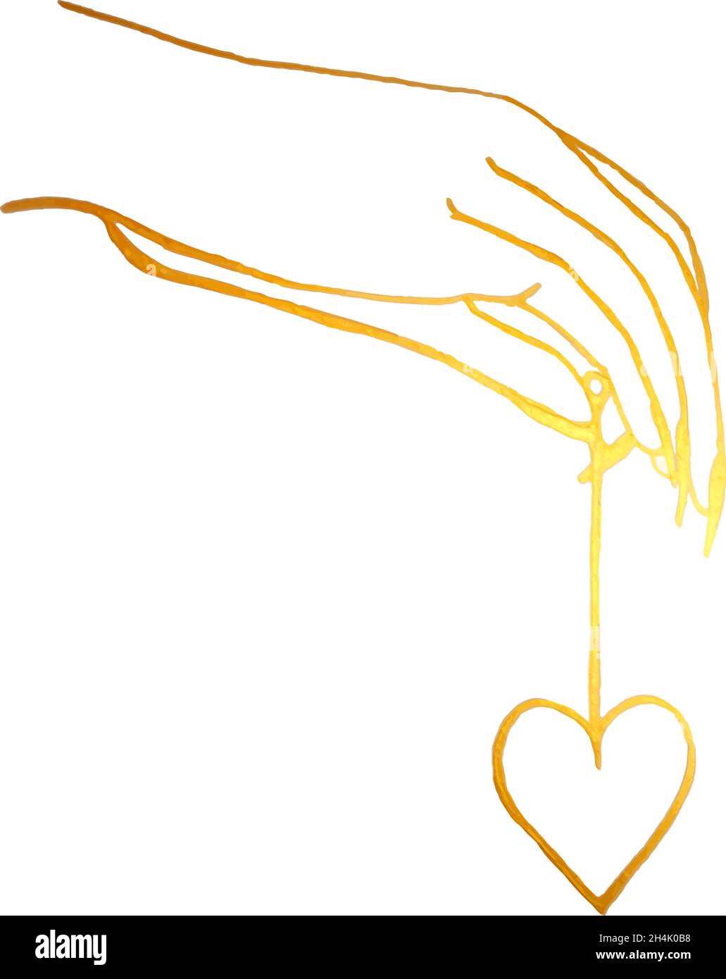 La strega sacra e i simboli mistici in Vector presentano vetro ad ora, sole, cuore, cristallo, mano Illustrazione Vettoriale