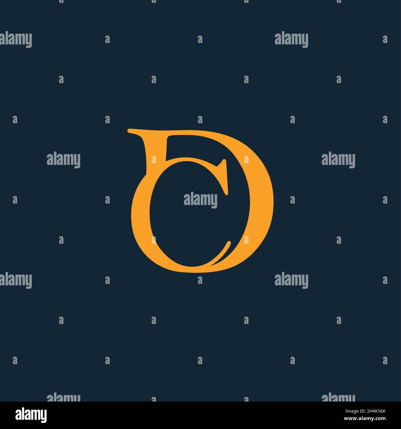 Innovativo logo CD e logo CD. CD Letter minimal elegante monogramma. Simbolo e cartello Premium Business Artistic Alphabet Illustrazione Vettoriale