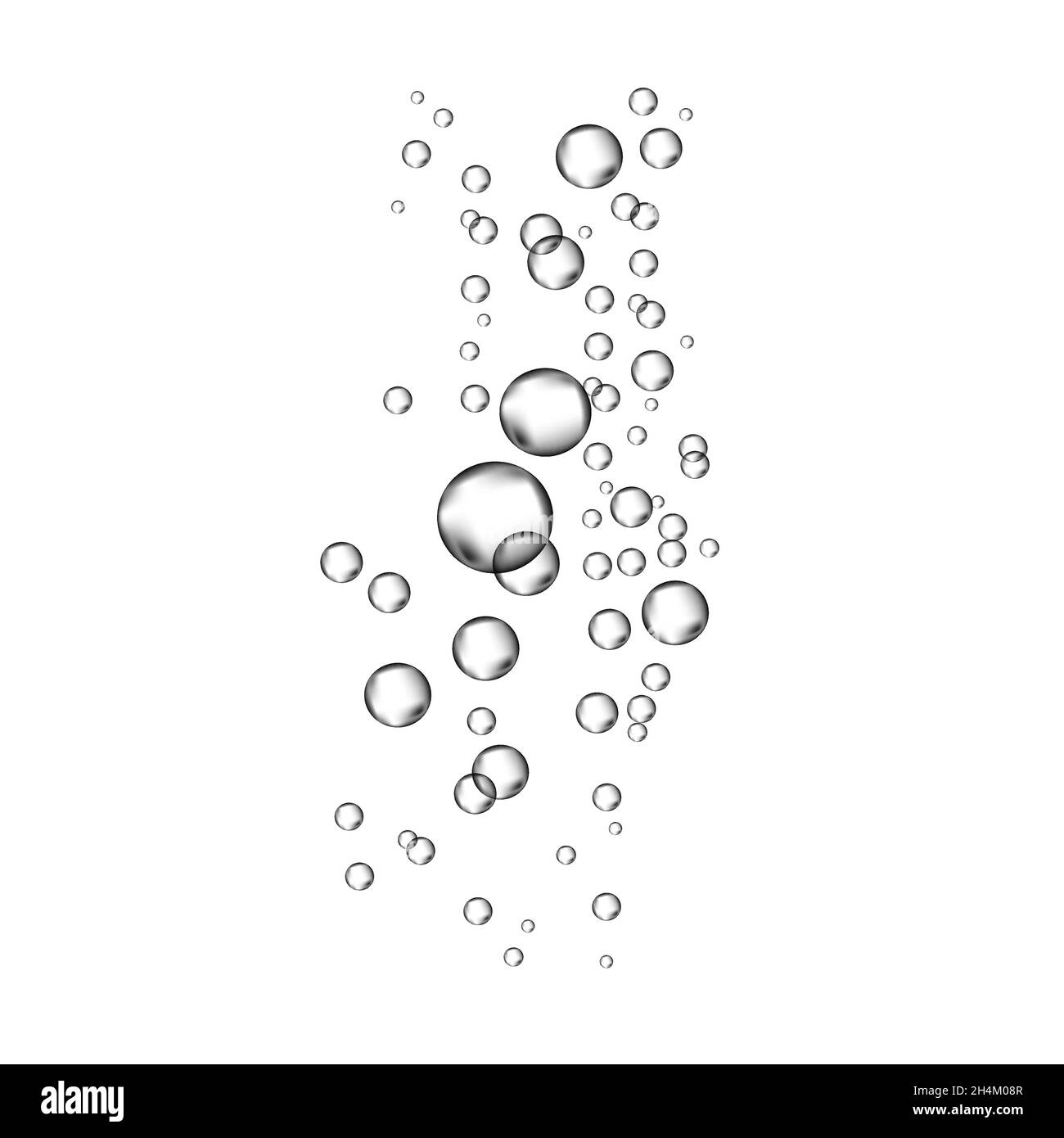 Bolle d'ossigeno 3d realistiche in acqua, mare, acquario. Soda pop. Bevanda frizzante. Struttura vettoriale sottomarina. Illustrazione Vettoriale