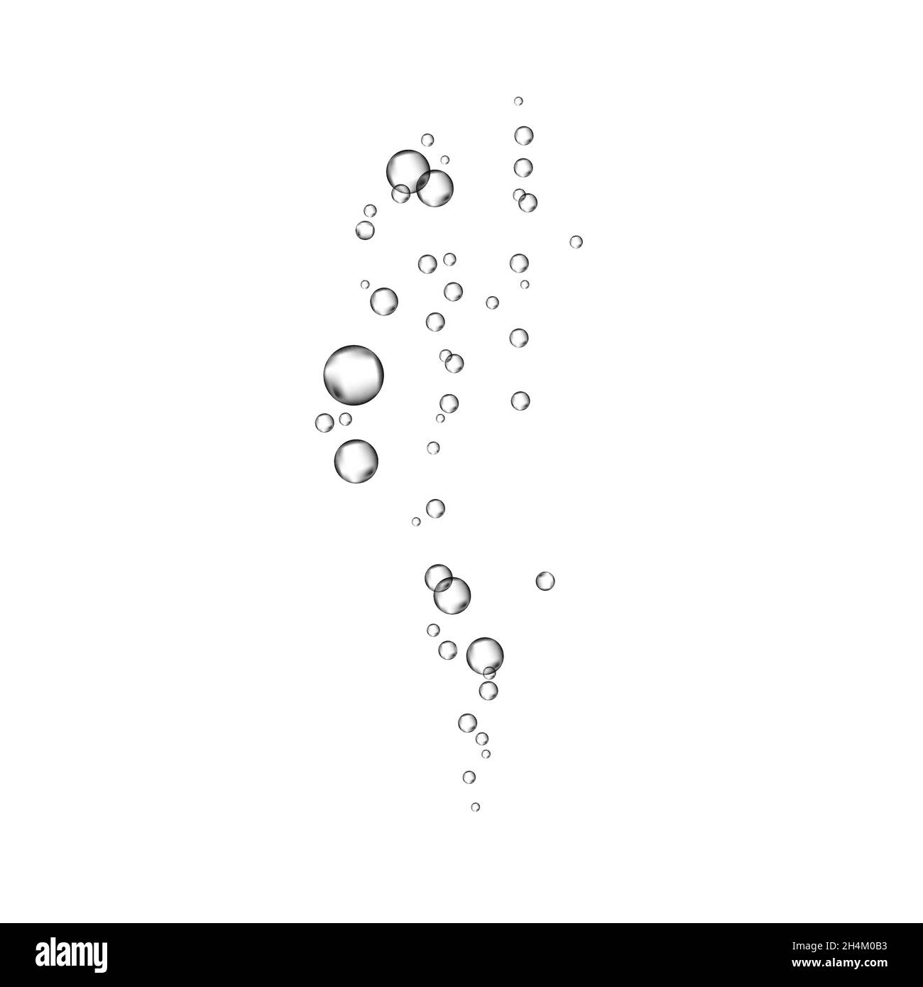 Bolle realistiche di ossigeno 3d in acqua, mare, acquario. Soda pop. Bevanda frizzante. Struttura vettoriale sottomarina. Illustrazione Vettoriale