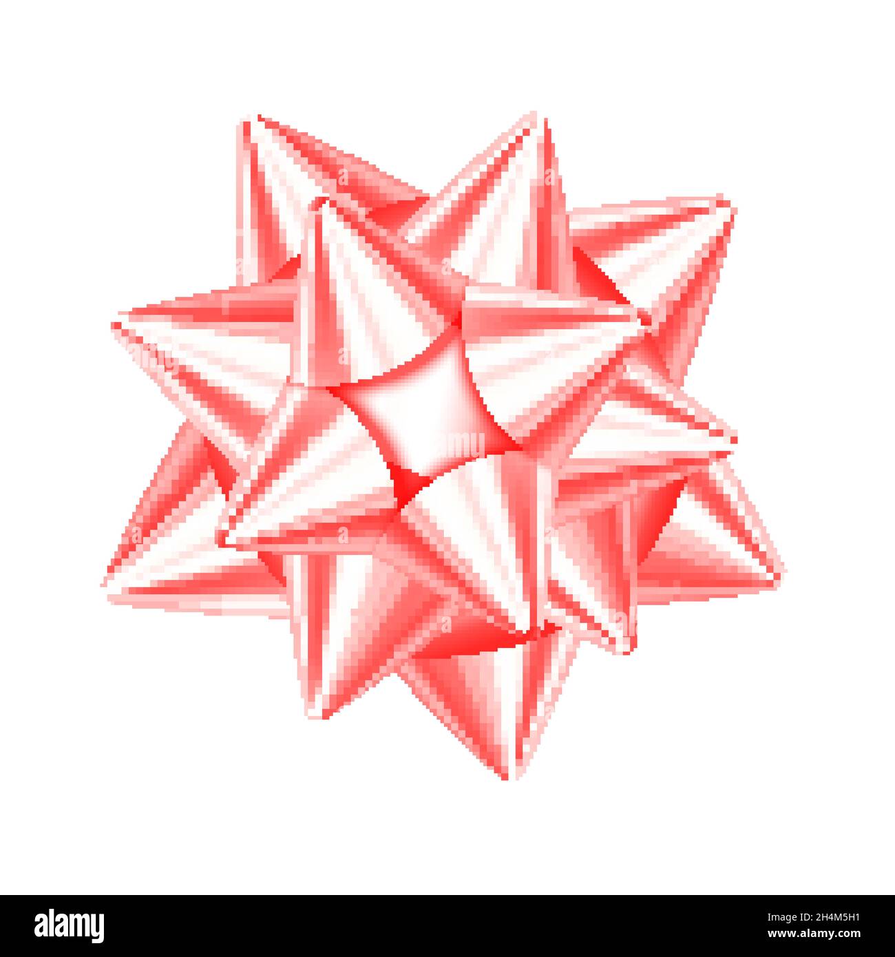 Arco regalo rosa decorativo isolato su sfondo bianco. San Valentino, giorno delle madri, matrimonio, 8 marzo decorazione. Elemento di decorazione vettoriale per banner, saluto Illustrazione Vettoriale