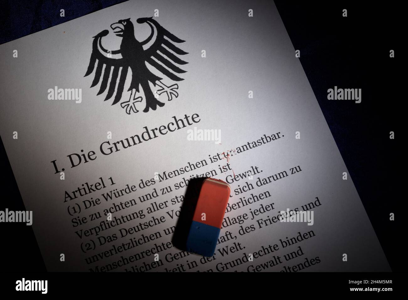 Deutsche Grundrechte - diritti costituzionali tedeschi Foto Stock