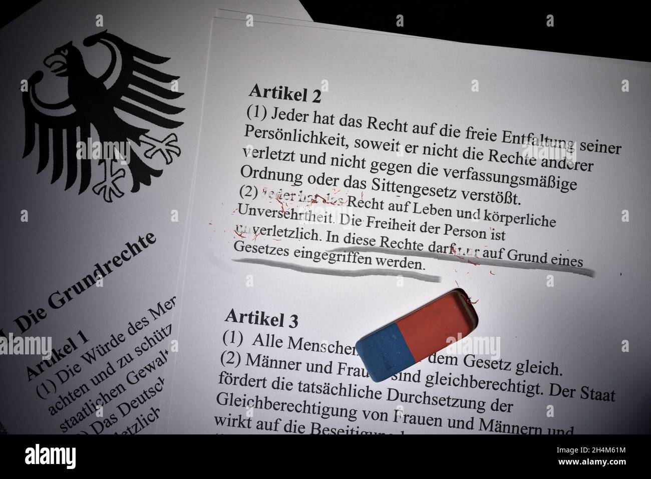 Deutsche Grundrechte - diritti costituzionali tedeschi Foto Stock