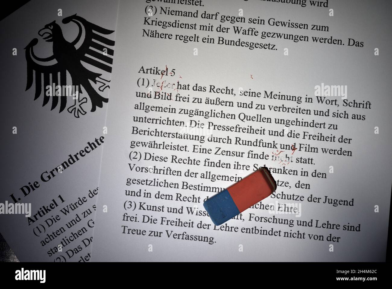 Deutsche Grundrechte - diritti costituzionali tedeschi Foto Stock