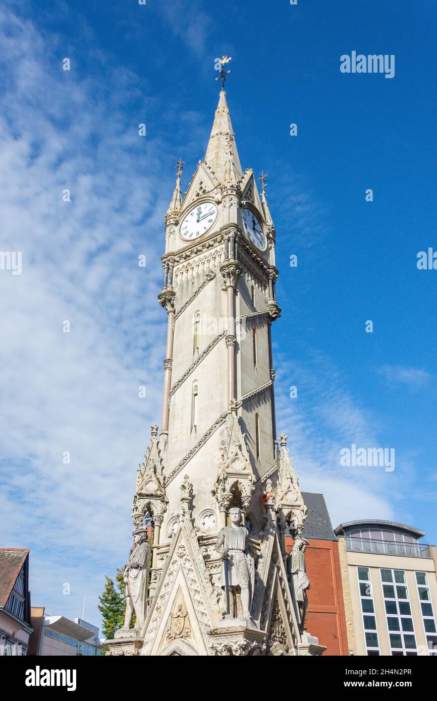 The Clock Tower, Gallowtree Gate, Centro, Città di Leicester, Leicestershire, Inghilterra, Regno Unito Foto Stock