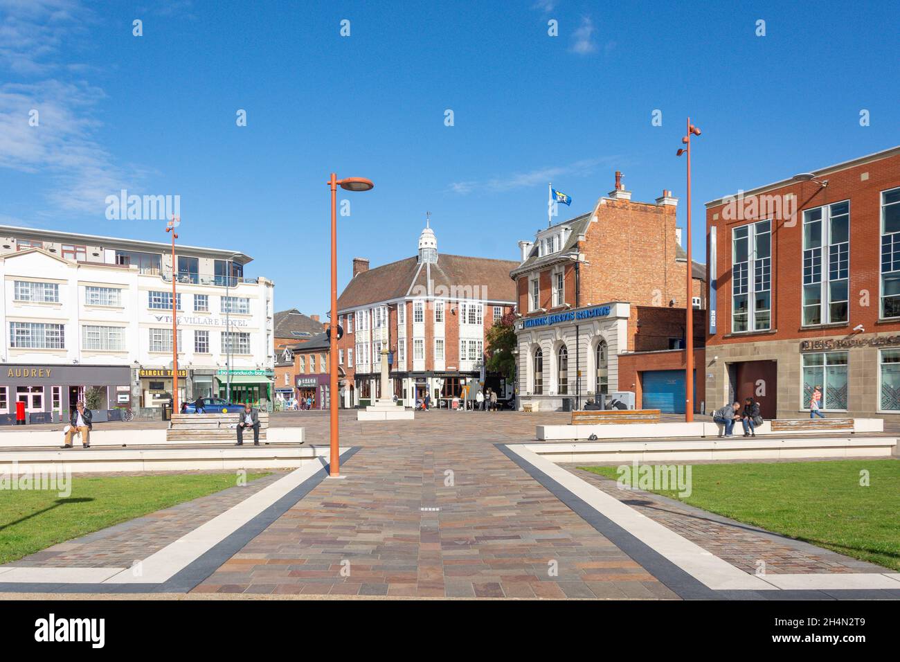 Jubilee Square, Centro Città, Città di Leicester, Leicestershire, Inghilterra, Regno Unito Foto Stock