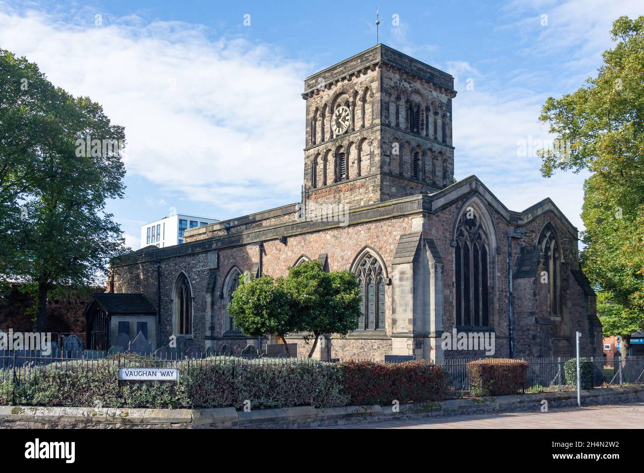 St Nicholas Church, Vaughan Way, City of Leicester, Leicestershire, Inghilterra, Regno Unito Foto Stock