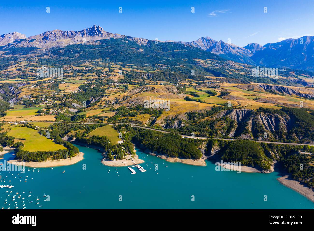 Lac de Serre-Poncon, Francia Foto Stock