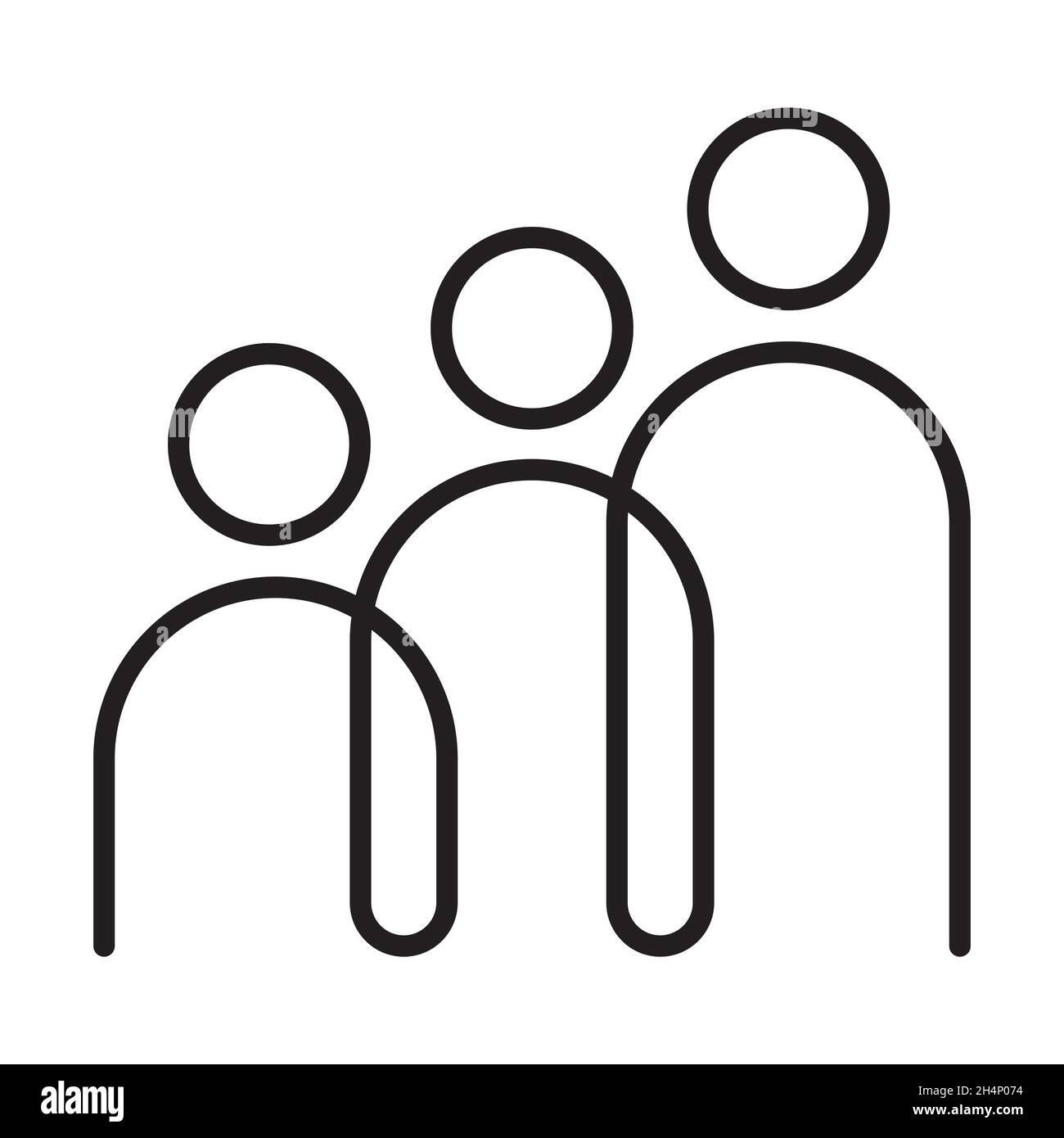 People CONNECT Icon vettoriale concetto di risorse umane per grafica, logo, sito web, social media, app mobile, Illustrazione dell'interfaccia utente Foto Stock