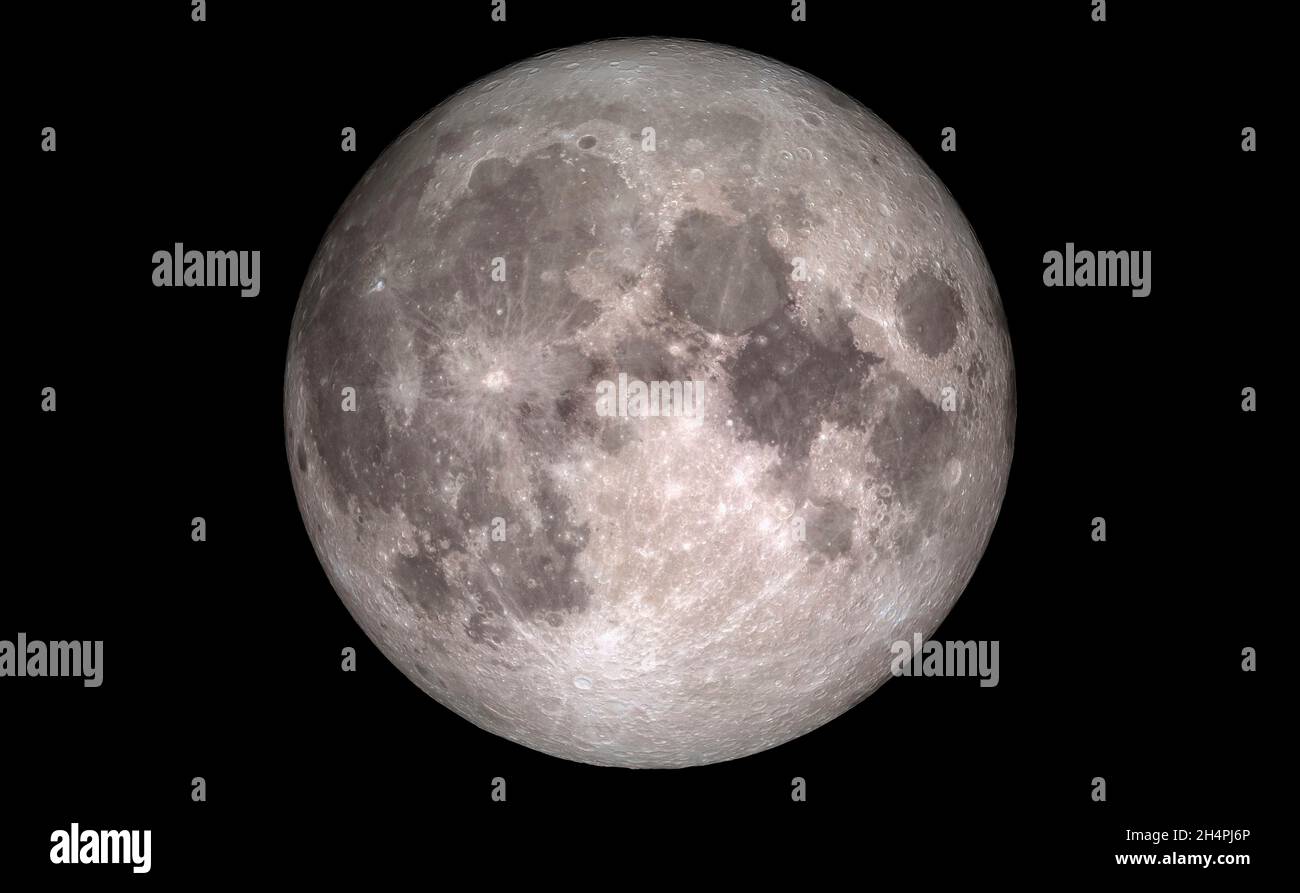 LA LUNA, TERRA - 22 dicembre 2015 - non dal 1977 ha una luna piena sveglio nei cieli a Natale. Ma quest'anno, una luna piena e luminosa sarà un'aggiunta Foto Stock