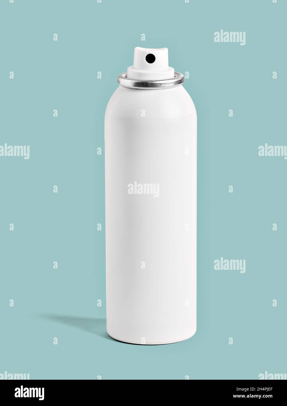 spray per capelli aerosol flacone contenitore magro trattamento prodotto confezionamento cosmetici bianco beauty design deodorante Foto Stock