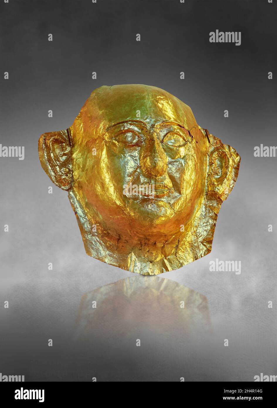 Antica maschera di morte in oro egiziano del Principe Kemweset, 1279-1213 a.C., Serapeum di Saqqara. Museo del Louvre. Il Principe Kemweset (Khamwese, Kemwese o KH Foto Stock