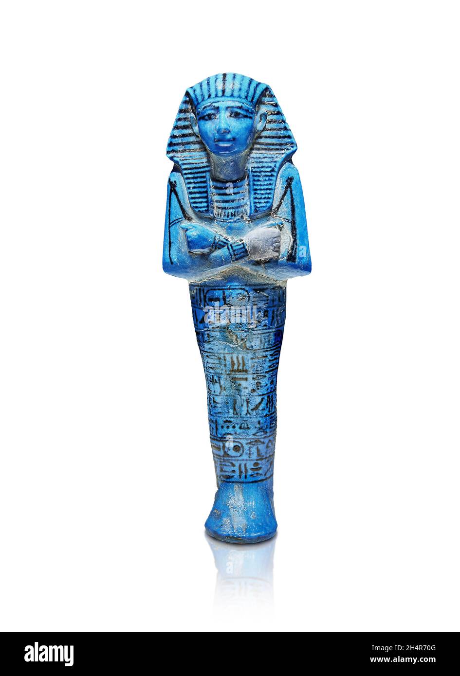 Statua di ushabti egiziano del servo funebre del re Seti i , 1294-1279 a.C., 19a dinastia, ceramiche glassate . Museo del Louvre inv N472. Menmaatre Seti ero Foto Stock