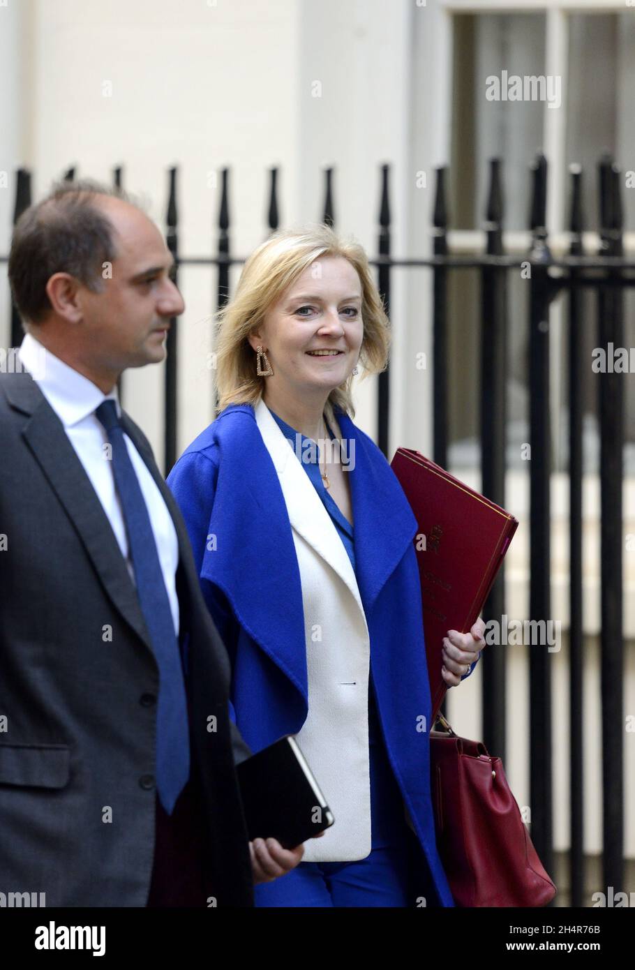 Liz Truss MP (con: Norfolk sud-occidentale) - Segretario di Stato per gli Affari Esteri, del Commonwealth e dello sviluppo del Regno Unito (Ministro degli Affari Esteri Foto Stock