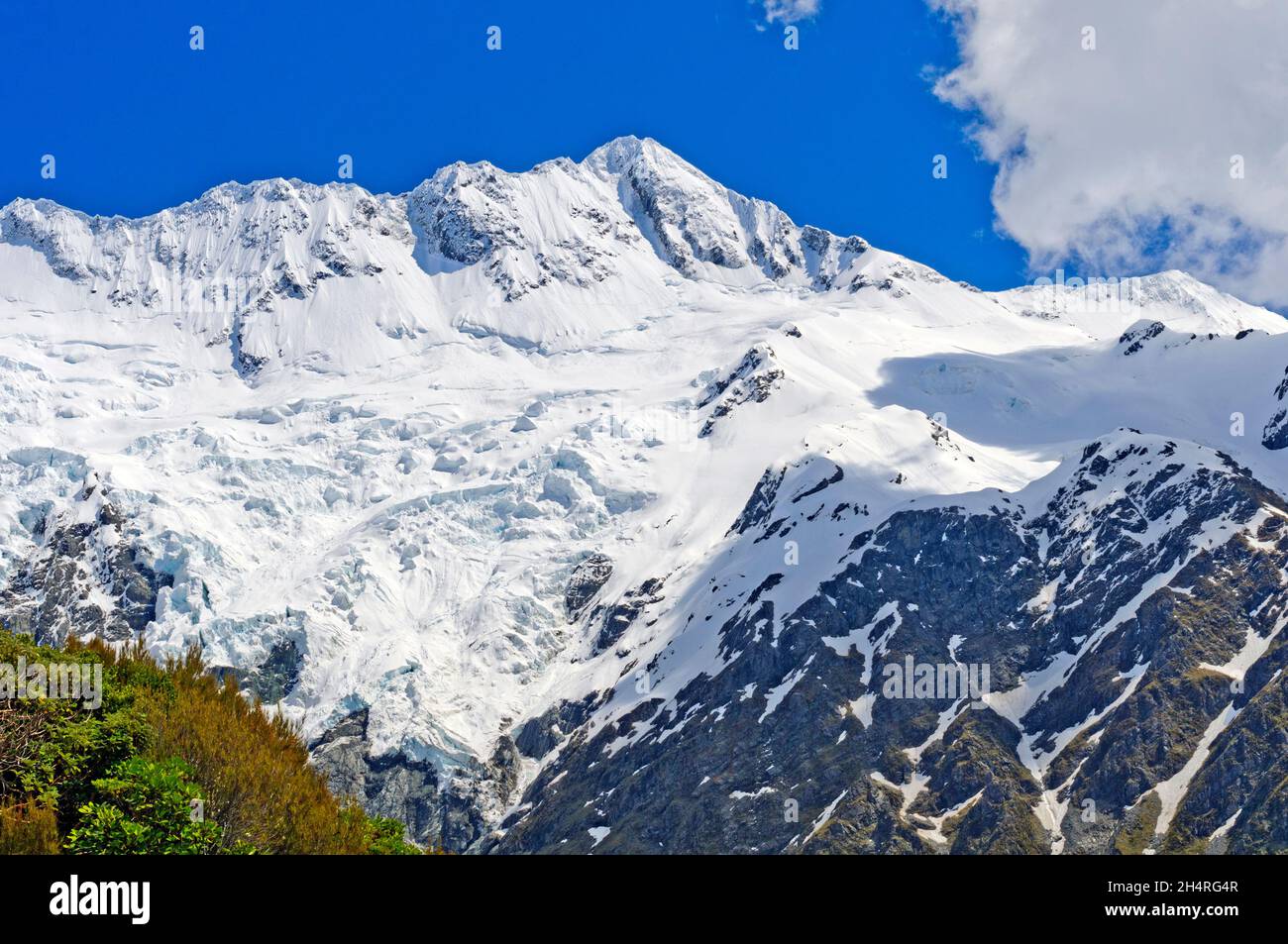 Mt Sealy nel Parco Nazionale di Mt Cook in Nuova Zelanda Foto Stock