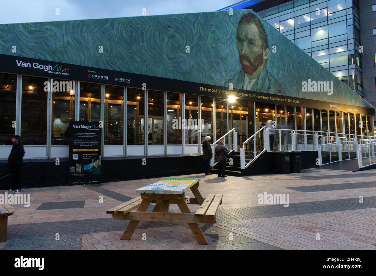 Mostra Van Gogh Alive. Media City, Salford Quays, Manchester UK Foto Stock