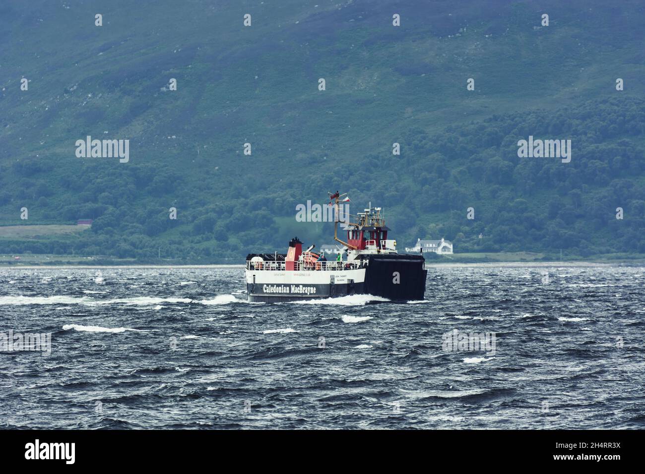 Prendere il traghetto per l'isola di Arran Foto Stock