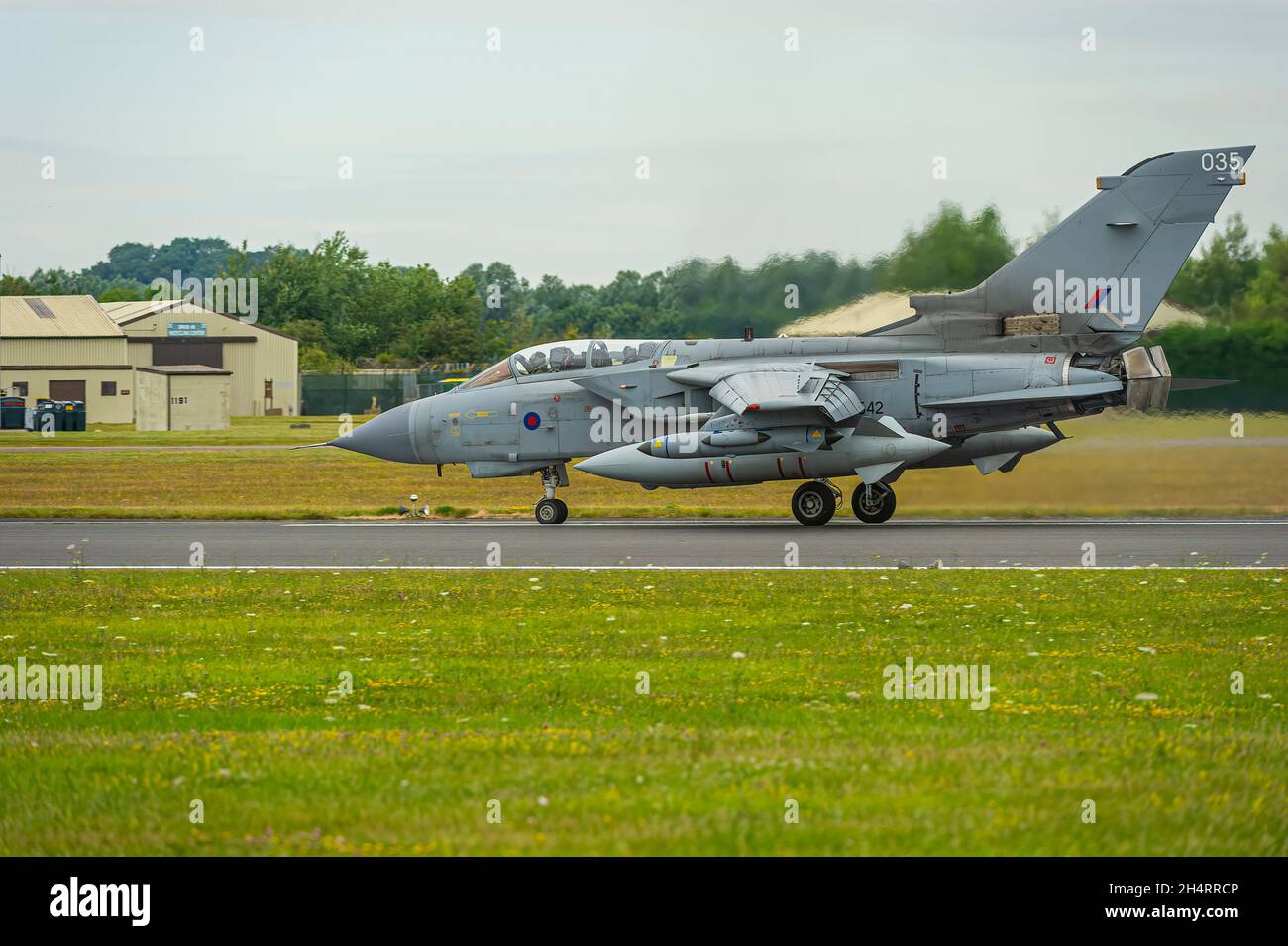 RAF Tornado Jet si avvicina al decollo Foto Stock