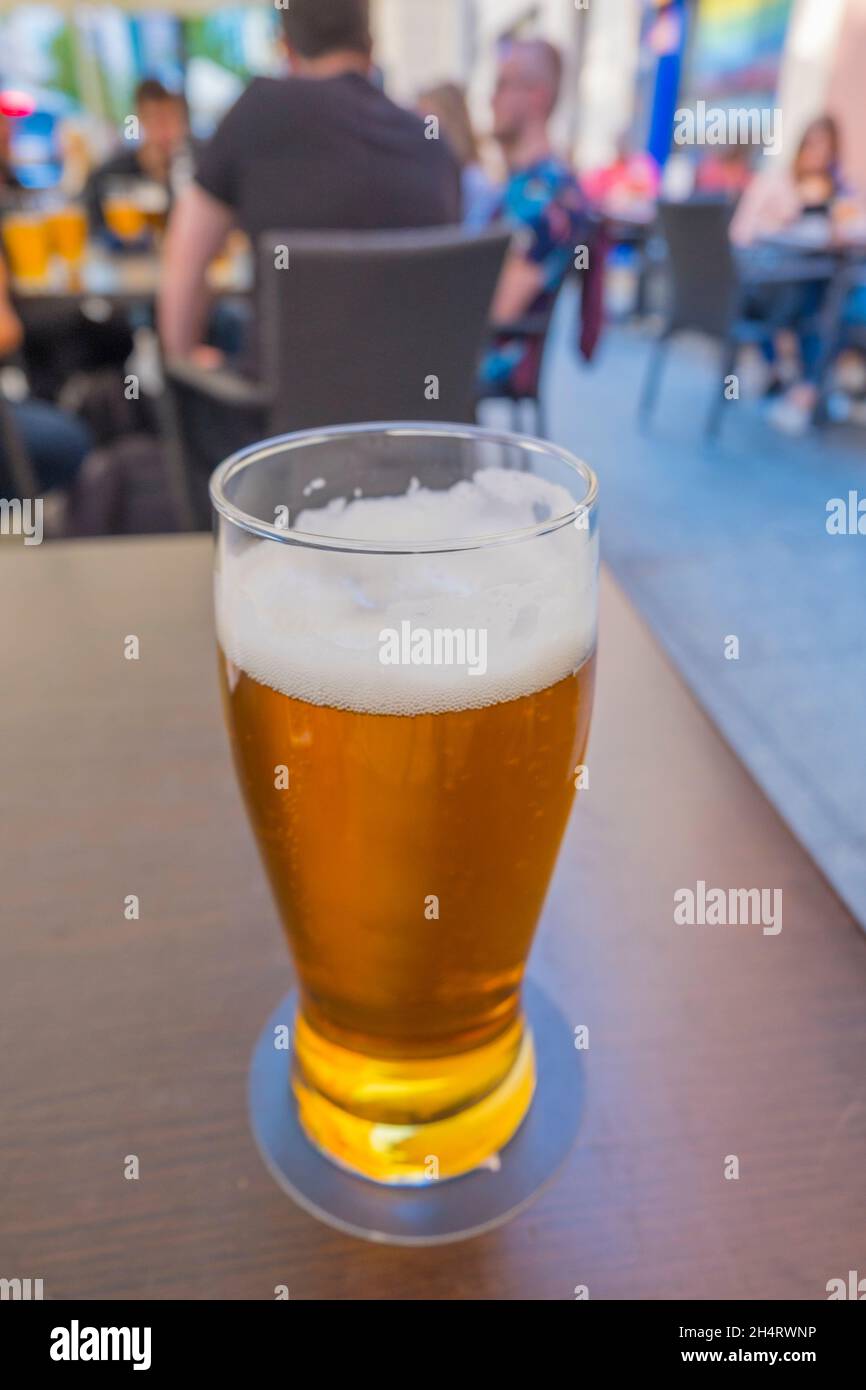 Birra, via Wroclawska, Poznan, Polonia Foto Stock