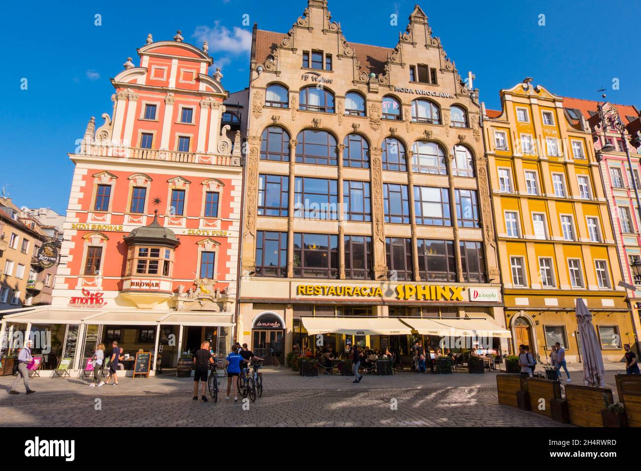 Rynek, piazza del mercato, centro storico, Breslavia, Polonia Foto Stock