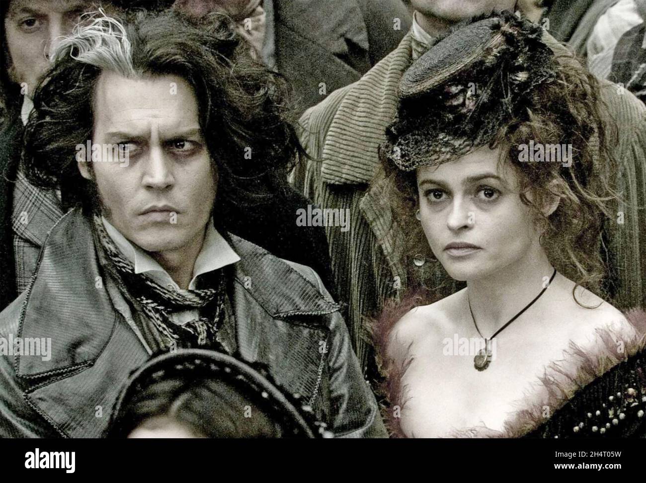 SWEENEY TODD: THE DEMON BARBER OF FLEET STREET 2007 Warner Bros. Pictures film with Johnny Depp as Todd and Helena Bonham carter as Nellie Lovett Foto Stock