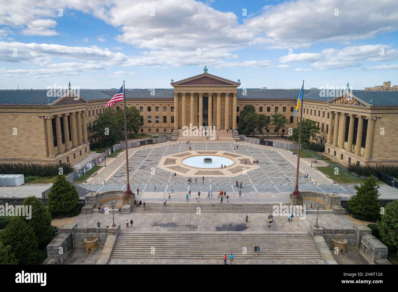 Il Philadelphia Pennsylvania Museum of Art. 72 passi prima dell'ingresso del Philadelphia Museum of Art, a Philadelphia, Pennsylvania Foto Stock