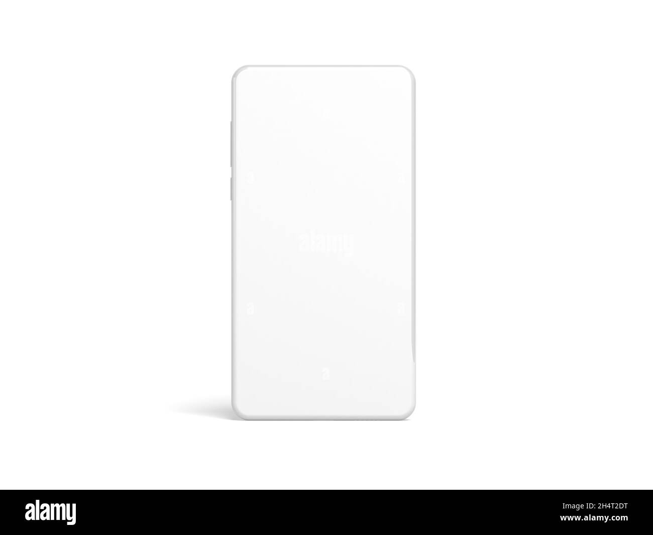 Smartphone moderno isolato su sfondo bianco. Un modello realistico per smartphone. illustrazione 3d. Foto Stock