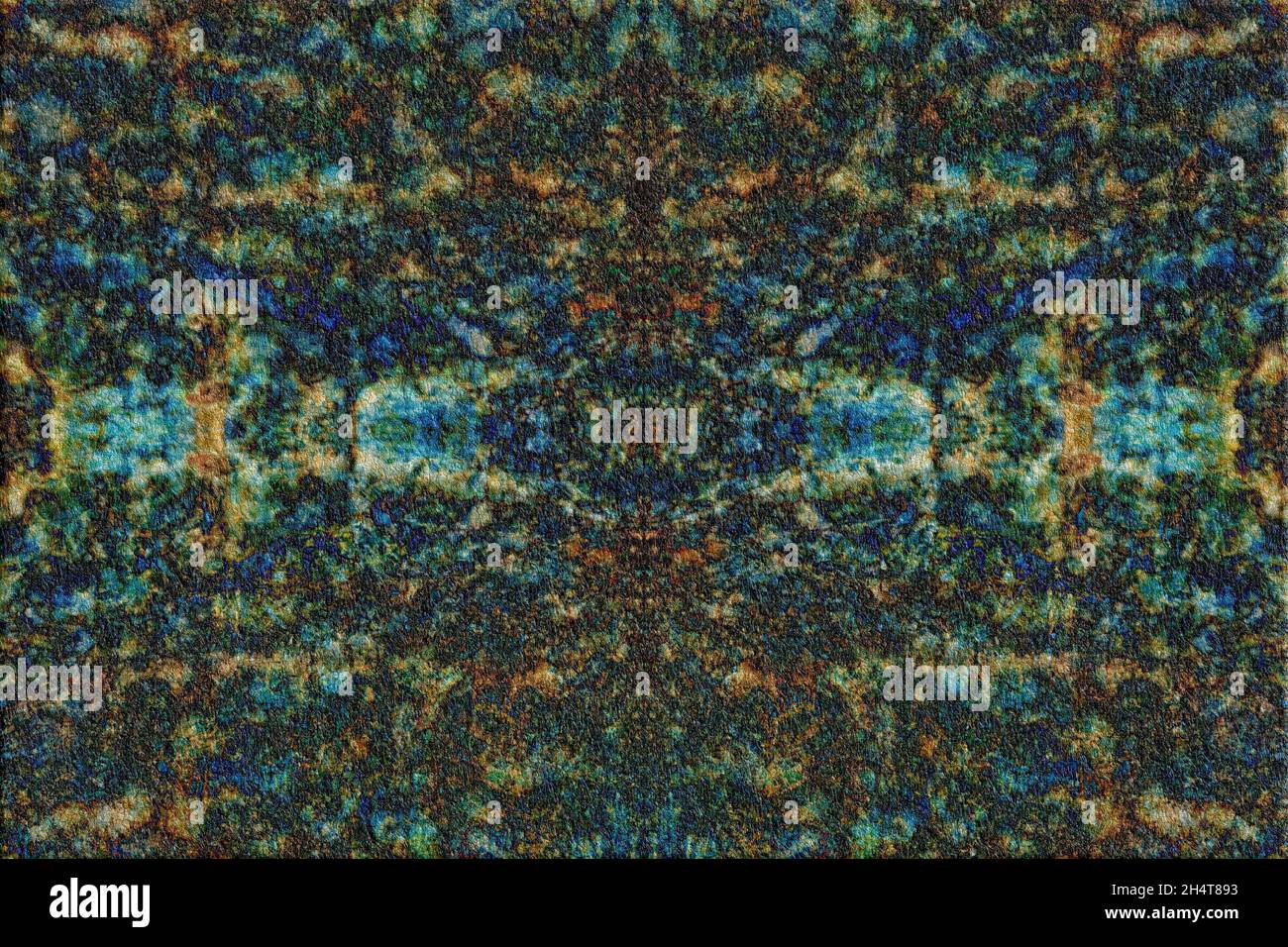 Uno sfondo o una texture astratta o fantascientica con colori psichedelici Foto Stock