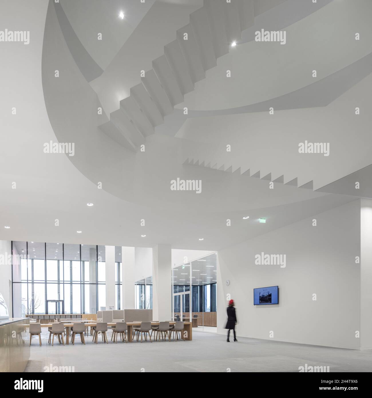 Vista interna. Tribunale di Amsterdam, Amsterdam, Paesi Bassi. Architetto: KAAN, 2021. Foto Stock
