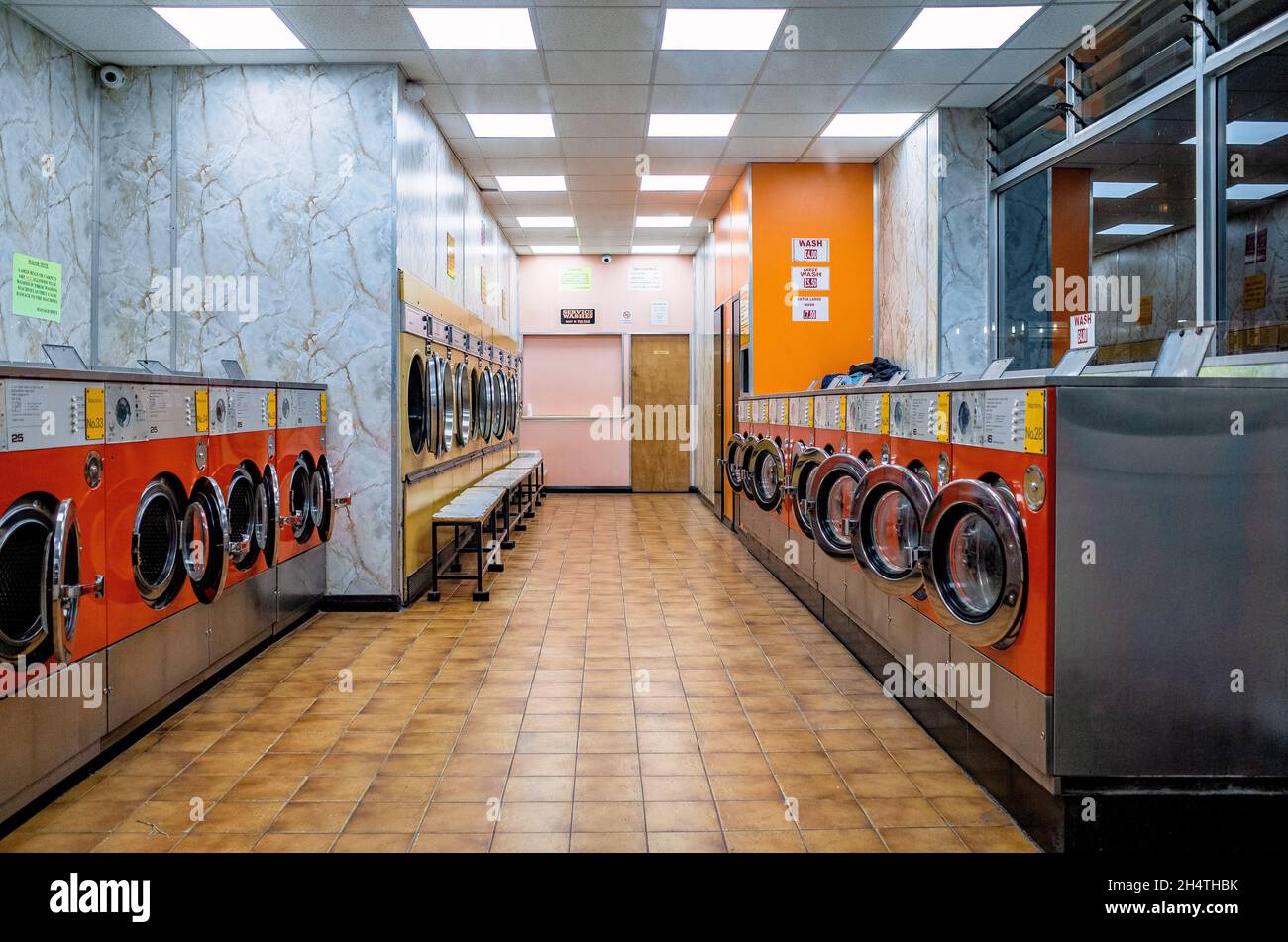 Lavanderia a gettoni - Londra occidentale Foto Stock