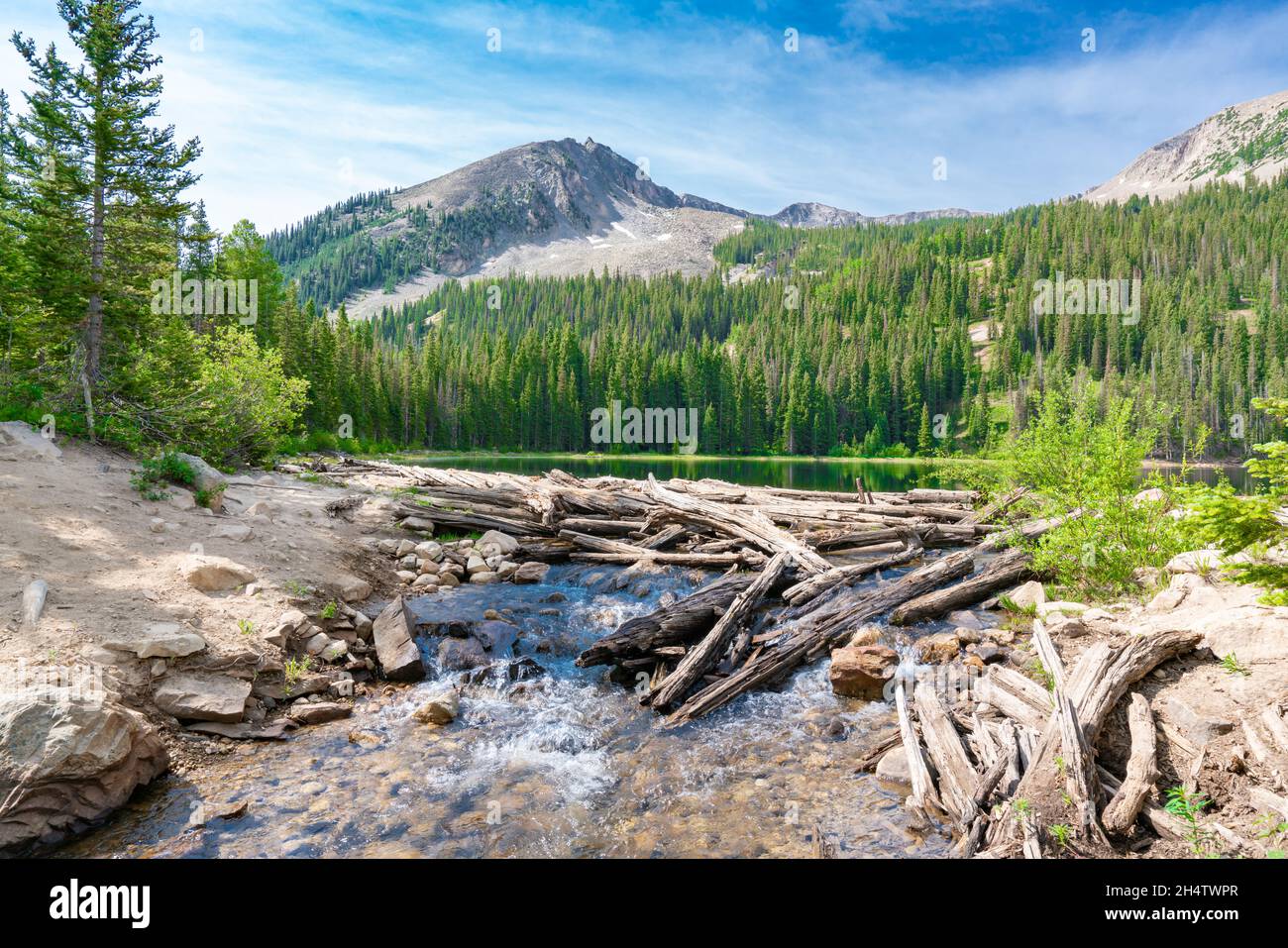 Bellissimo lago perduto nella Gunnison National Forest del Colorado Foto Stock