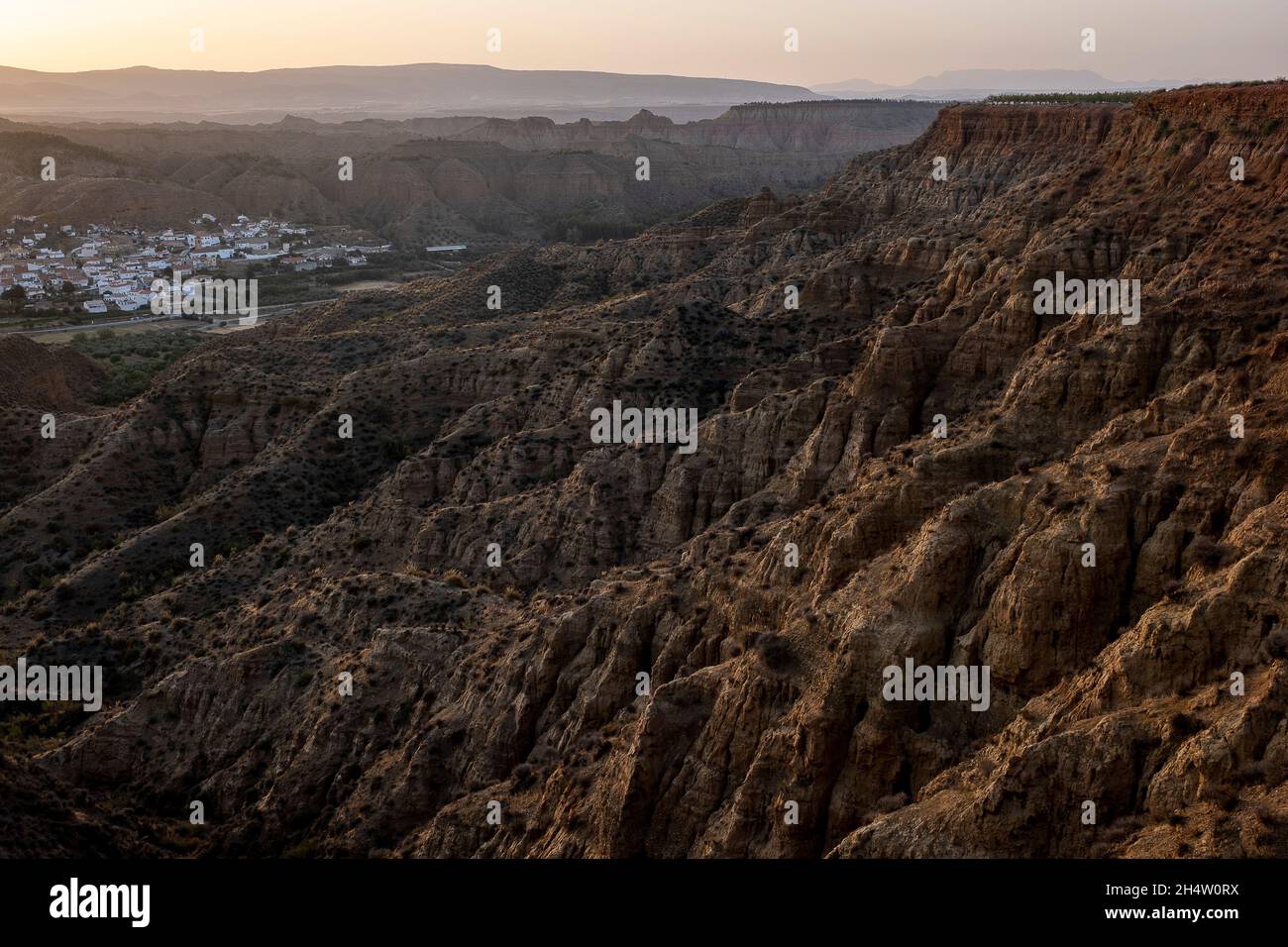 Badlands di Guadix, Guadix, Geopark di Granada, Granada, Andalusia, Spagna Foto Stock