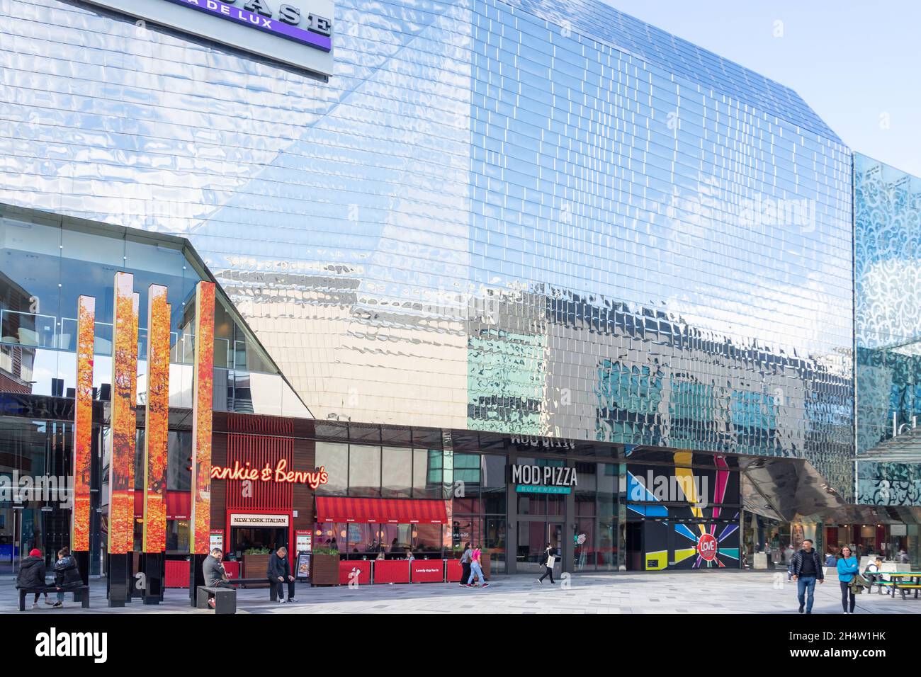 St Peter's Square, Highcross Leicester, City of Leicester, Leicestershire, Inghilterra, Regno Unito Foto Stock