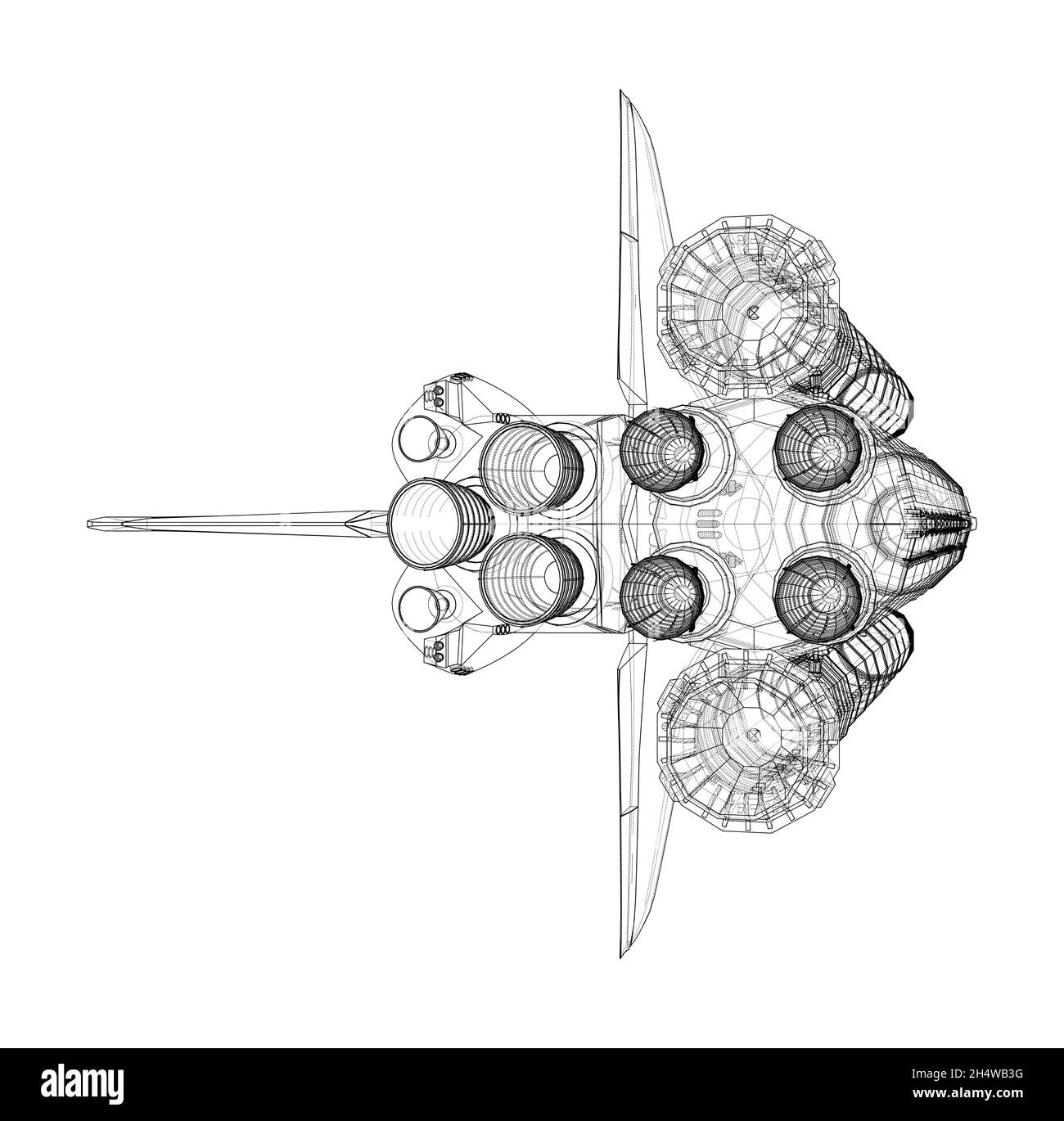 Navetta per il trasporto di razzi Illustrazione Vettoriale