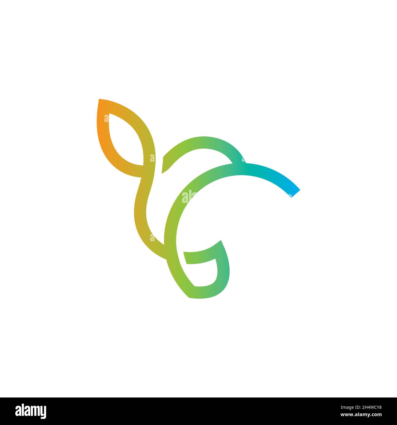 disegno vettoriale. forma del logo una linea semplice di hummingbird con colorato. Illustrazione Vettoriale