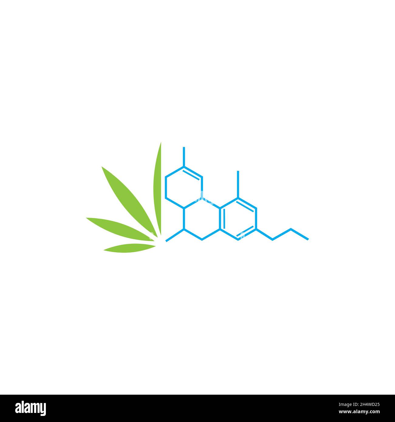 disegno vettoriale. forma del logo una combinazione di contenuto di cannabis e composto oleico. Illustrazione Vettoriale