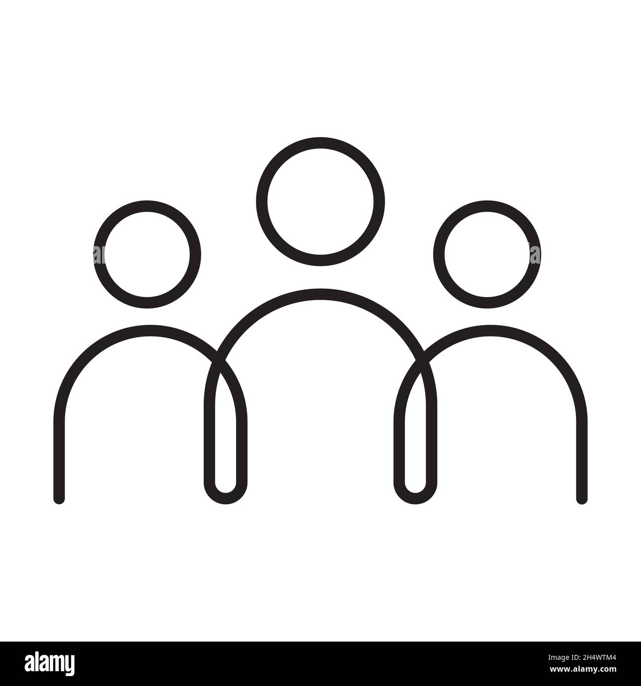 People CONNECT Icon vettoriale concetto di risorse umane per grafica, logo, sito web, social media, app mobile, Illustrazione dell'interfaccia utente Foto Stock