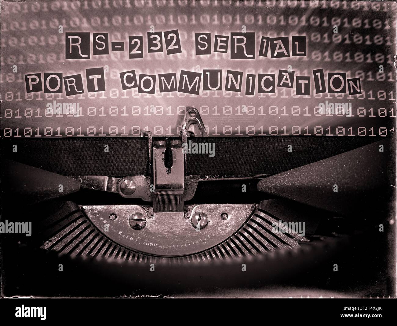 Comunicazione porta seriale RS-232 Foto Stock