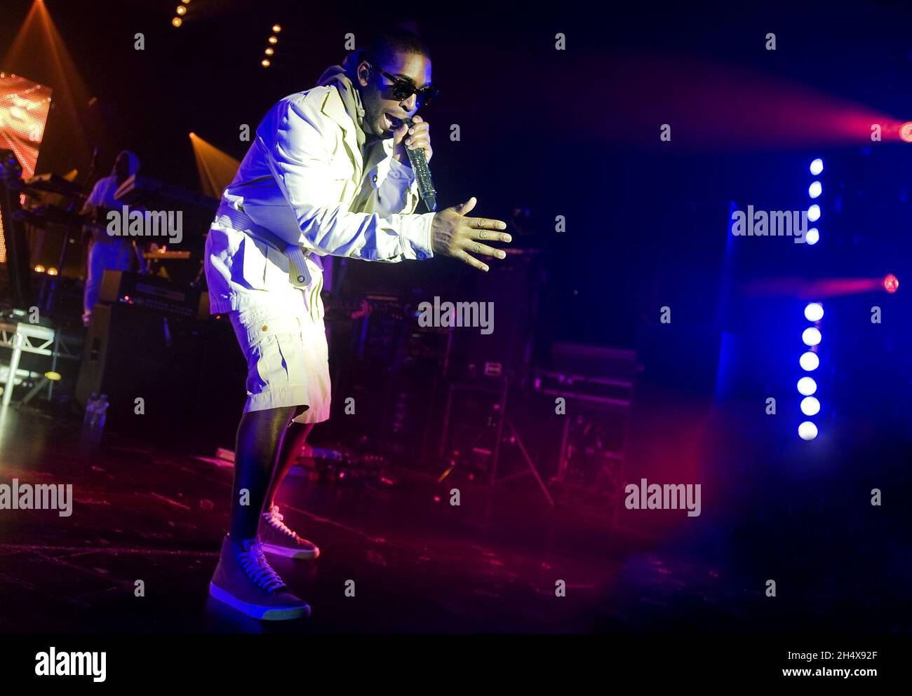 Tinie Tempah vive in concerto presso l'Accademia 02 di Birmingham. Foto Stock